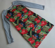 GREY WOLF dresowa sukienka folkowy przód cleo jak desi gual 36 38