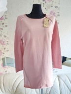 SUKIENKA TUNIKA PASKI SREBRNA NITKA PUDROWY RÓŻ oversize delikatna wygodna