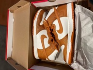 męskie sportowe Buty Nike Dunk High - Białe Pomarańczowe rozmiar 47