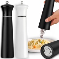 MŁYNEK DO SOLI PIEPRZU I PRZYPRAW RĘCZNY DREWNIANY NA SÓL PIEPRZ ZESTAW 2el