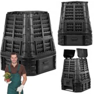 KOMPOSTOWNIK OGRODOWY 1-KOMOROWY EKOBAT ECOSMART 740L DUŻY CZARNY POJEMNY