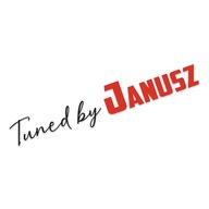 Naklejka Tuned by JANUSZ tuning na auto wodoodporna bez tła GravArt