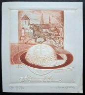 *KP* Szołtysek Kazimierz - Ex libris dr Gernot Blum, C4+C7+relief, 1990