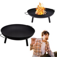 PALENISKO OGRODOWE DUŻE OGNISKO GRILL KOCIOŁEK RUSZT 60CM STALOWE