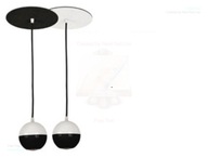 Lampa wisząca 2xGU10 OLLO/W2 black czarny