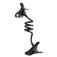 UCHWYT DO TELEFONU NA KLIPS ELASTYCZNY GIĘTKI STOJAK BIURKO ŁÓŻKO CZARNY