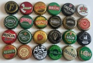 Zestaw polskich kapsli piwnych