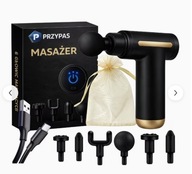 Pistolet do masażu ciała pleców Massage Gun zestaw 6 końcówek Wydajny