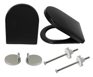 Deska klozetowa WC czarna do KOŁO ROCA CERSANIT polipropylen wolnoopadająca