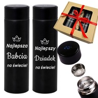 ZESTAW 2 KUBKÓW TERMICZNYCH Z GRAWEREM I WYŚWIETLACZEM LED 500 ML