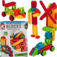 KLOCKI KONSTRUKCYJNE JEŻYKI RZEPY MIX WAFLE DUŻY ZESTAW 150 EL.