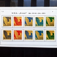 USA Sc# 3792-3801 2003r. Orzeł