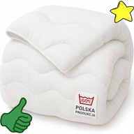 KOŁDRA ANTYALERGICZNA 160X200 CAŁOROCZNA BIAŁA MIKROFIBRA POLSKA CIEPŁA