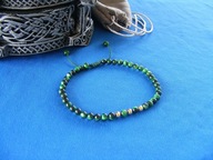 Nowa Bransoletka Wikingów Odrodzenie 18k złoto, tygrysie oko