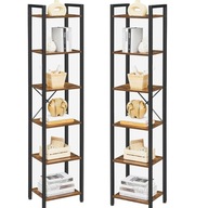 BIUROWY REGAŁ NA KSIĄŻKI BIBLIOTECZKA WYSOKI LOFT INDUSTRIAL SŁUPEK VINTAGE