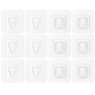 PRZEZROCZYSTY HACZYK SAMOPRZYLEPNY MOCNY WIESZAK WIESZANIA UCHWYT 6 SZT.