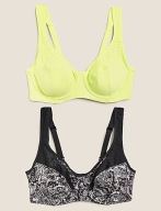 Śliczna markowa bielizna M & S 6353P UK 42F EUR 95G cytrynka limonkowa