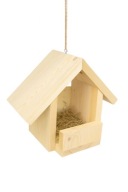 rewniany karmnik / budka dla ptaków – paśnik wiszący / stojący