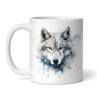 Kubek z wilkiem, wilk szary 330ml