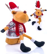 RENIFER ŚWIĘTY MIKOŁAJ 50 cm DEKORACJA OZDOBA ŚWIĄTECZNA Figurka Skrzat