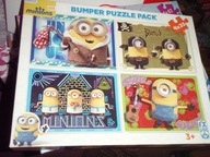 MINIONKI puzzle 4 x 35 elem. urocze, wesołe