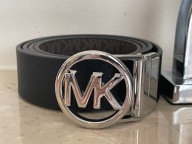 Pasek Michael Kors M dwustronny czarno brązowy