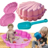 Duża Piaskownica Plastiokowa Basen 2w1 Muszelka Dla Dzieci + Łopatka