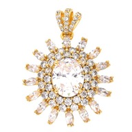 51543 ZAWIESZKA 18K POZŁACANA 31/23 MM elegancka z cyrkoniami