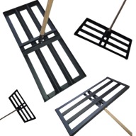 RĘCZNY NIWELATOR TERENU BEZ TRZONKA WYTRZYMAŁY NA LATA 70x30 CZARNY MOCNY