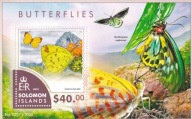Wyspy Salomona 2015 **cena 11,50 zł kat.6€ - fauna, motyle, blok