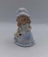 Maleńka figurka - dama dziewczynka z parasolką - porcelana 6,5cm