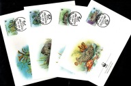 Antigua i Barbuda / 4 Koperty FDC / WWF / 357-360 ( Fauna - Ryby ) 1987 r.