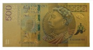 Banknot Pozłacany 500 zł. JAN III SOBIESKI 2016r.