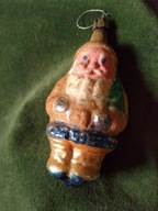 Stara szklana bombka choinkowa z czasów PRL-u