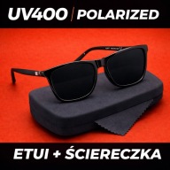 Okulary Przeciwsłoneczne Męskie PROSTOKĄTNE Polaryzacyjne UV400 + Etui