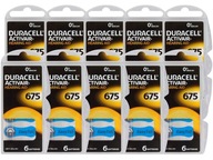 60x Bateria Słuchowa 8V DA-675 ACTIVAIR DURACELL