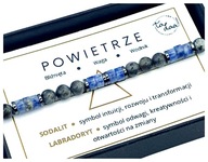 Bransoletka męska ŻYWIOŁ POWIETRZE znak zodiaku BLIŹNIĘTA WAGA WODNIK