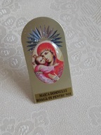 Mały włoski obrazek w metalu Matki Boskiej z Nazaretu