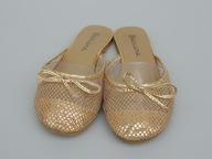 Złote klapki "karizma" rozmiar 38