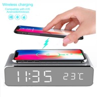 Ładowarka Indukcyjna Zegar Budzik Temperatura