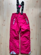 FUNK spodnie narciarskie ortalionowe różowe na szelkach 130 cm