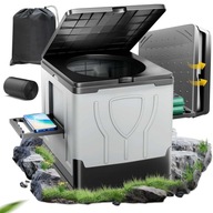 TOALETA TURYSTYCZNA PRZENOŚNA BIWAKOWA WC DUŻY STOŁEK SKRZYNKA 30L POKRYWĄ