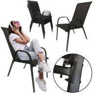 ZESTAW 2x Krzesło na TARAS BALKON do OGRODU metalowe NOWOCZESNE MODNE