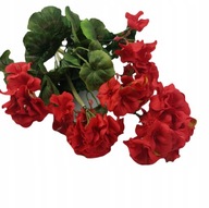PELARGOGNIA CZERWONA SZTUCZNA KWIATY BUKIET JAK ŻYWA NA BALKON TARAS