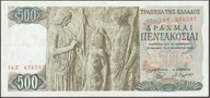 Grecja 500 drachm 1968 - 14E - stan bankowy UNC -