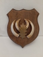 Rzeźba FIGURKA KŁY DZIKA DREWNIANA DO POWIESZENIA MYŚLISTWO VINTAGE ANGLIA