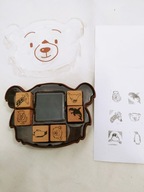 zestaw zabawka stemple pieczątki dla dzieci