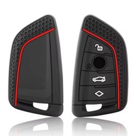 Czarno-czerwone etui na kluczyk BMW G20 G02 G05 G31 G23 F34 F15 F40 X1 X3