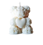 Świeczki sojowe Miś z serduszkiem świeczka na Dzień Babci prezent dla Mamy