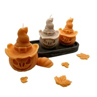 Zestaw 3 świec HALLOWEEN Duszek Dynia Dekoracja Jesienna